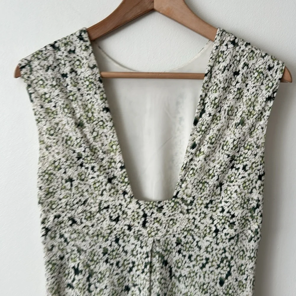 Tory Burch S Valerie White Green Laceflower Print Dress